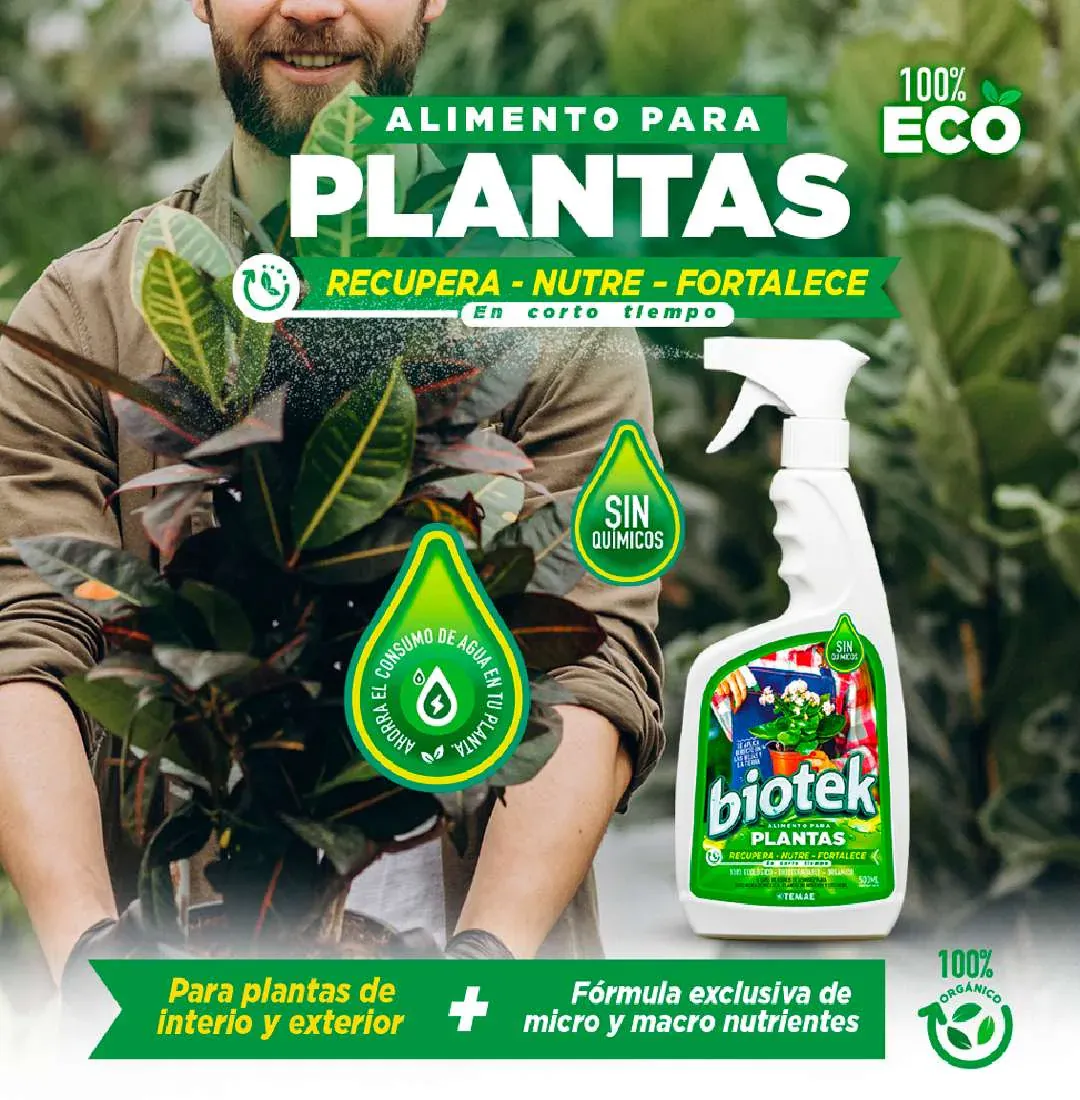 BIOTEK ALIMENTO PARA PLANTAS 500 ML: Revitaliza tus plantas de forma natural - BIOTEK ALIMENTO PARA PLANTAS 500 ML