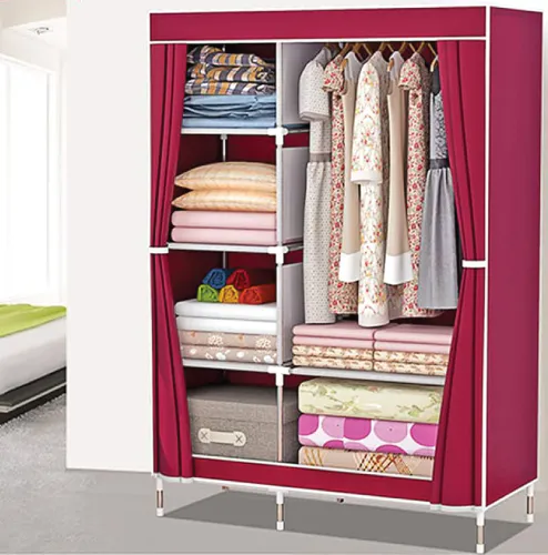 Armario Portátil para Ropa: ¡Organiza tu espacio con estilo! - Armario Portátil Para Ropa De Tela Color