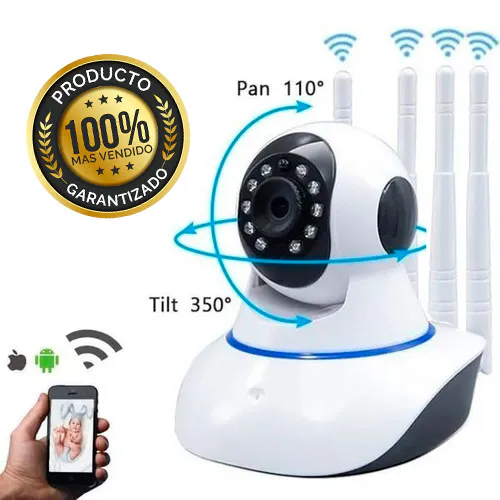 Cámara de Seguridad Inalámbrica con 3 Antenas WiFi - Camara 3 Antenas Wifi Inalambrica