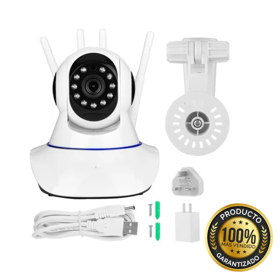 Cámara de Seguridad Inalámbrica con 3 Antenas WiFi - Camara 3 Antenas Wifi Inalambrica