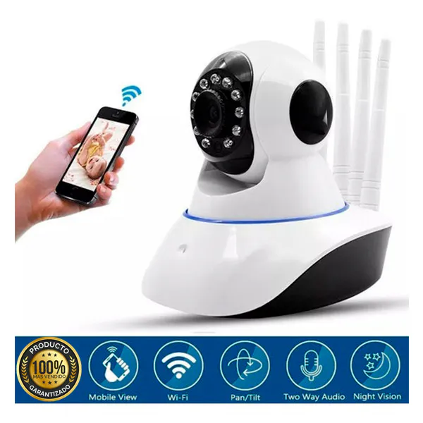 Cámara de Seguridad Inalámbrica con 3 Antenas WiFi - Camara 3 Antenas Wifi Inalambrica