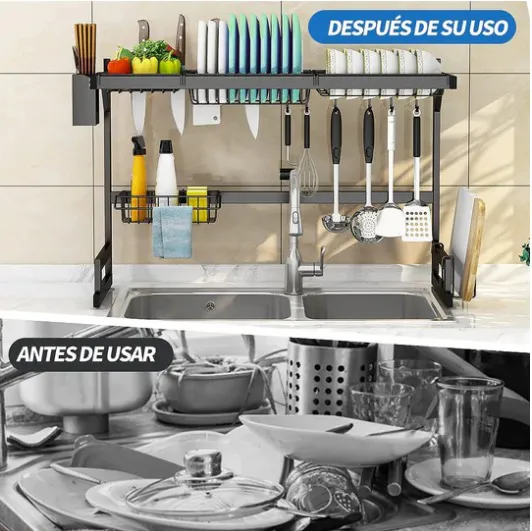 PLATERO ESCURRIDOR 85 CM: ¡Organización y Estilo en Tu Cocina! - PLATERO ESCURRIDOR 85 CM