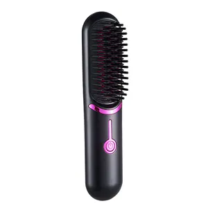 Cepillo Alisador Portátil Recargable: ¡Di Adiós al Frizz y al Cabello Desordenado! - Cepillo alisador portatil recargable