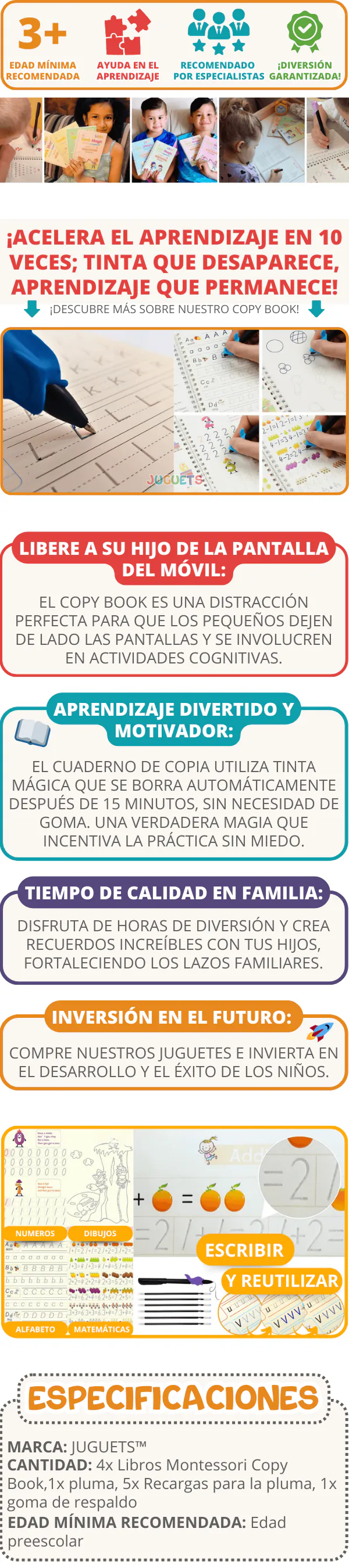 Libro de Caligrafía Montessori: ¡El Set Mágico para Desarrollar la Escritura de tu Hijo!