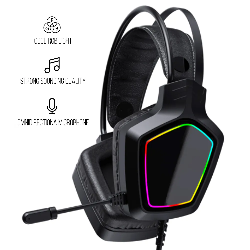 Diadema Gamer RGB AAA-920: Sumérgete en el Juego - Diadema Gamer Rgb  Microfono AAA-920