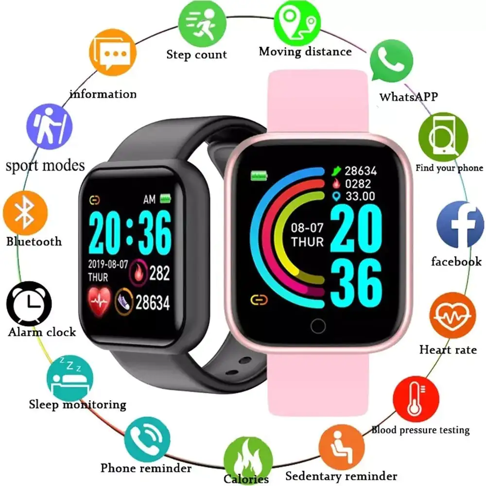 Smartwatch Reloj Inteligente Y68: Tu compañero ideal para la aventura - Smartwatch Reloj Inteligente Y68