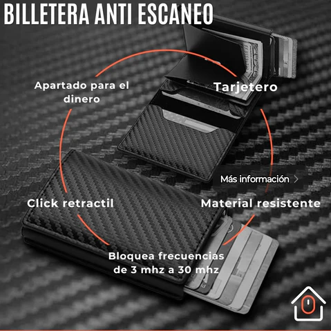 Billetera Fibra de Carbono Anti Escaneo: Seguridad y Estilo en Cada Detalle