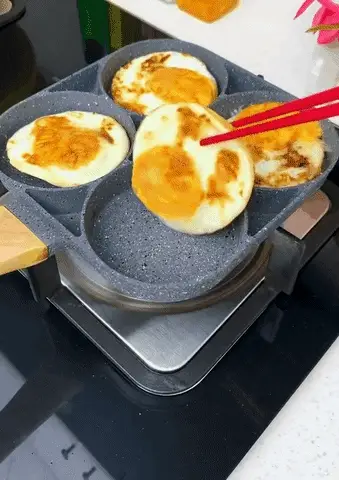 Sartén Antiadherente 4 Puestos: Cocina Fácil y Rápida - Sartén Antiadherente 4 Puestos