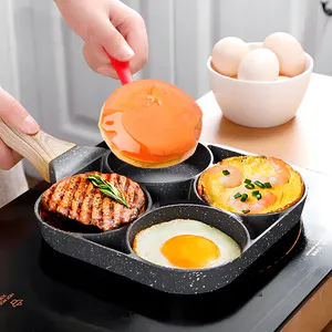 Sartén Antiadherente 4 Puestos: Cocina Fácil y Rápida - Sartén Antiadherente 4 Puestos
