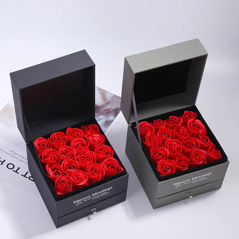 Caja de Regalo Explosiva de Forma Hexagonal: ¡Un Regalo Perfecto para Cualquier Ocasión! - CAJA REGALO JOYERA CON ROSAS Y ACCESORIO