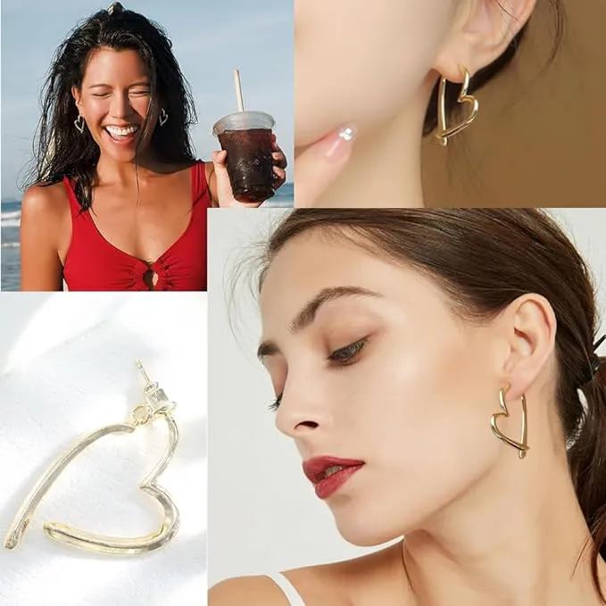 Pendientes Aritos Heart+CAJAREGALO DP: Elegancia y Estilo en un Solo Corazón