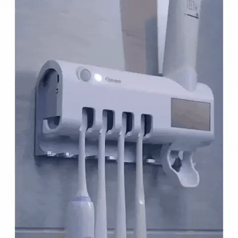 Porta Cepillos De Dientes y Dispensador: Higiene Oral al Máximo Nivel - Dispensador de Crema y Porta Cepillos