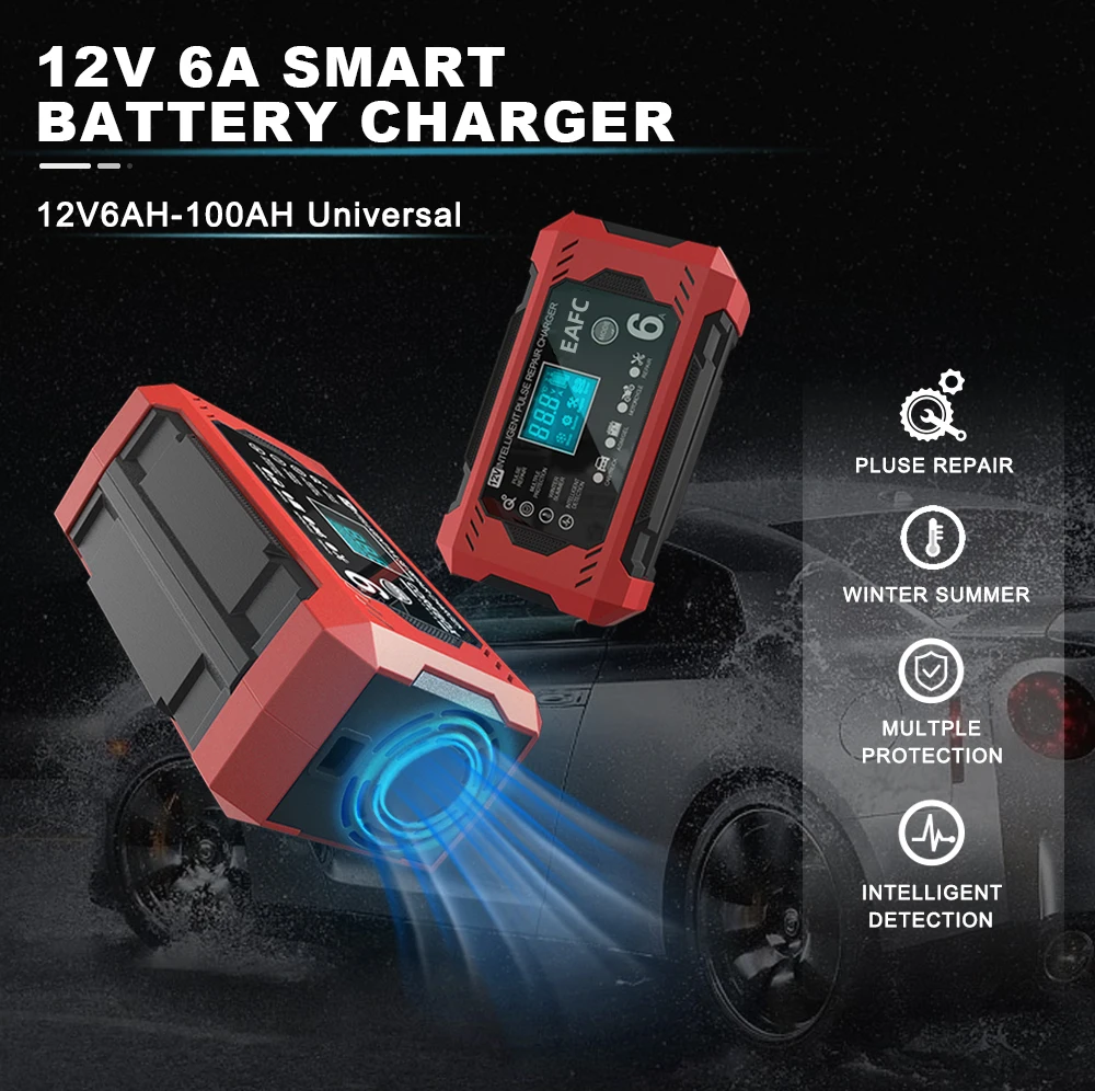 Cargador de Batería de Coche 12V, 6A: La Solución Definitiva para tu Vehículo