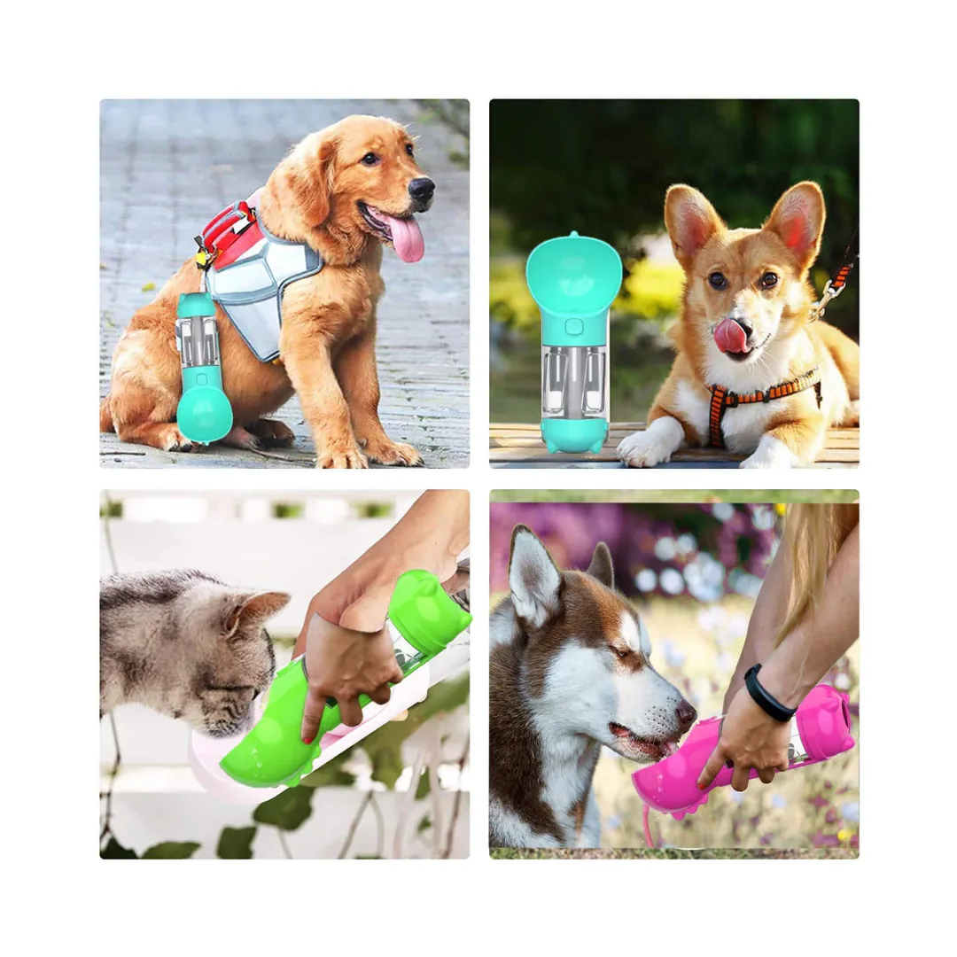 Bebedero Multifuncional 4 en 1 para Perros - Bebedero para Perro 4 en 1 con bolsas