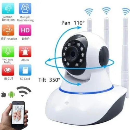 CAMARA 3 ANTENAS WIFI: Seguridad Inteligente para tu Hogar y Negocio - CAMARA 3 ANTENAS WIFI
