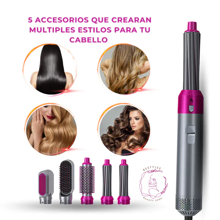 Cepillo Secador Eléctrico 5 en 1: ¡Tu Estilista Personal! - Cepillo Secador De Pelo 5 En 1