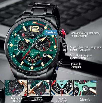Reloj Curren 8395: Elegancia y Precisión en tu Muñeca - Reloj Curren 8395 Cronografos Acero Ino