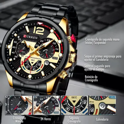 Reloj Curren 8395: Elegancia y Precisión en tu Muñeca - Reloj Curren 8395 Cronografos Acero Ino