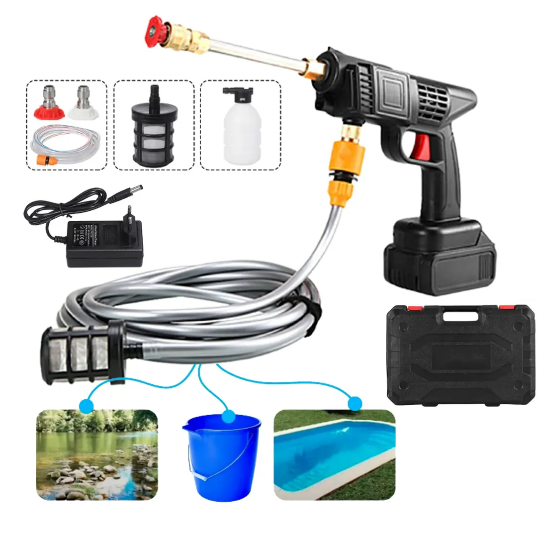 Hidrolavadora Recargable 48V: Limpieza de Poder en Cualquier Lugar - Hidrolavadora Recargable 48V 2 Baterías
