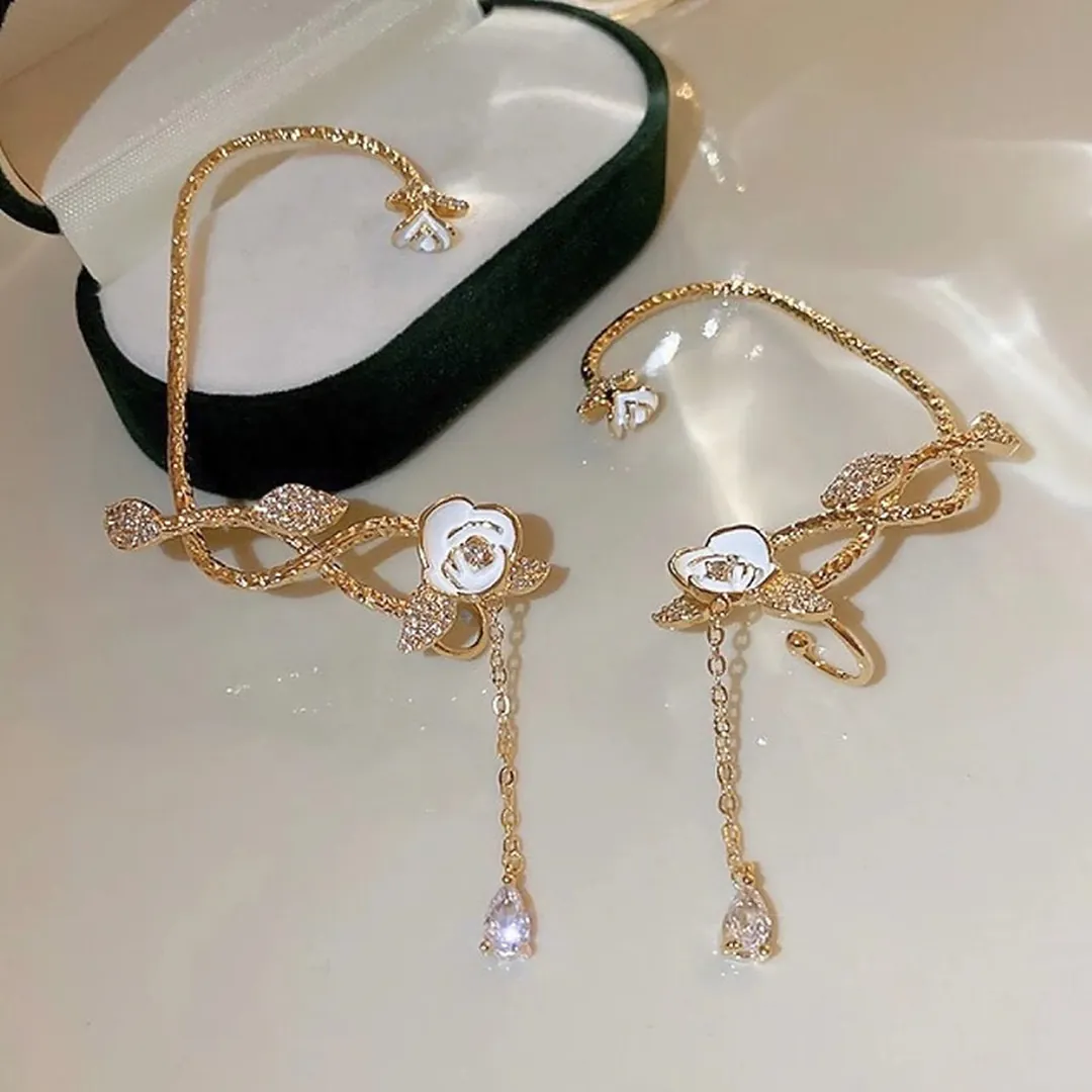 ARETES FLOR MARIPOSA: Elegancia y Belleza sin Perforaciones - ARETES FLOR MARIPOSA