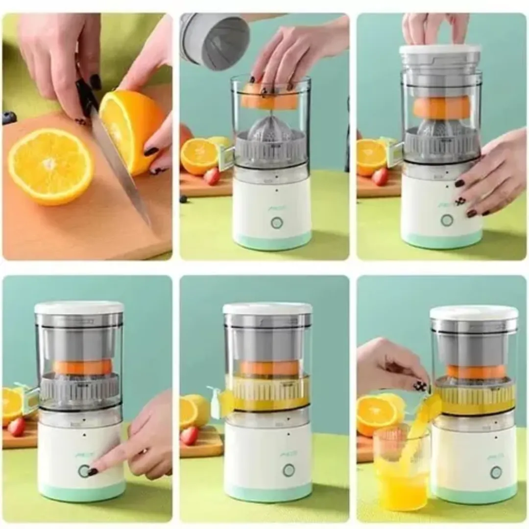Exprimidor Eléctrico Portátil: Jugo Fresco al Instante - Exprimidor Electrico Portatil