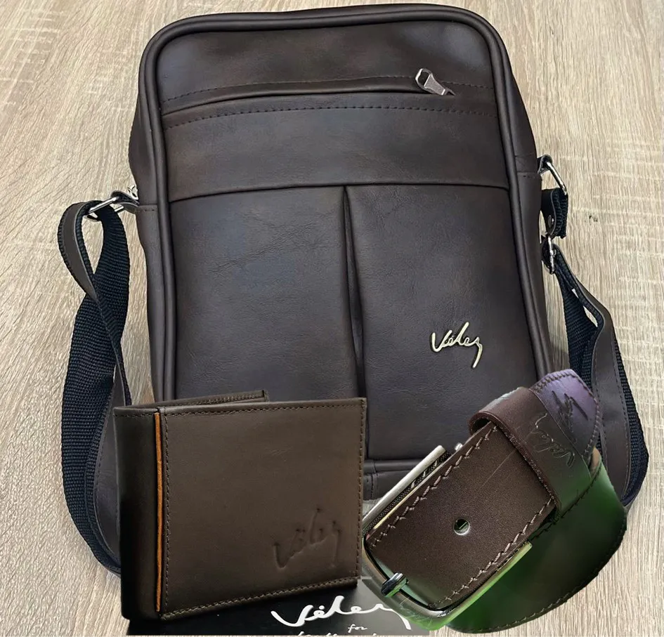 TRIO CARRIEL LEO + BILLETERA + CORREA: Eleva Tu Estilo con Elegancia Masculina - TRIO CARRIEL LEO + BILLETERA + CORREA