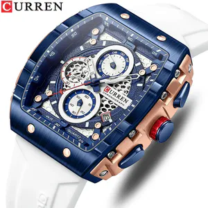 Reloj Curren 8442: Elegancia Deportiva para el Hombre Moderno - Reloj Curren 8442 Silicona crono funcion