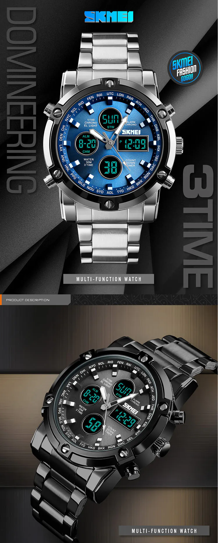 Reloj SKMEI 1389: Estilo y Resistencia para el Hombre Moderno