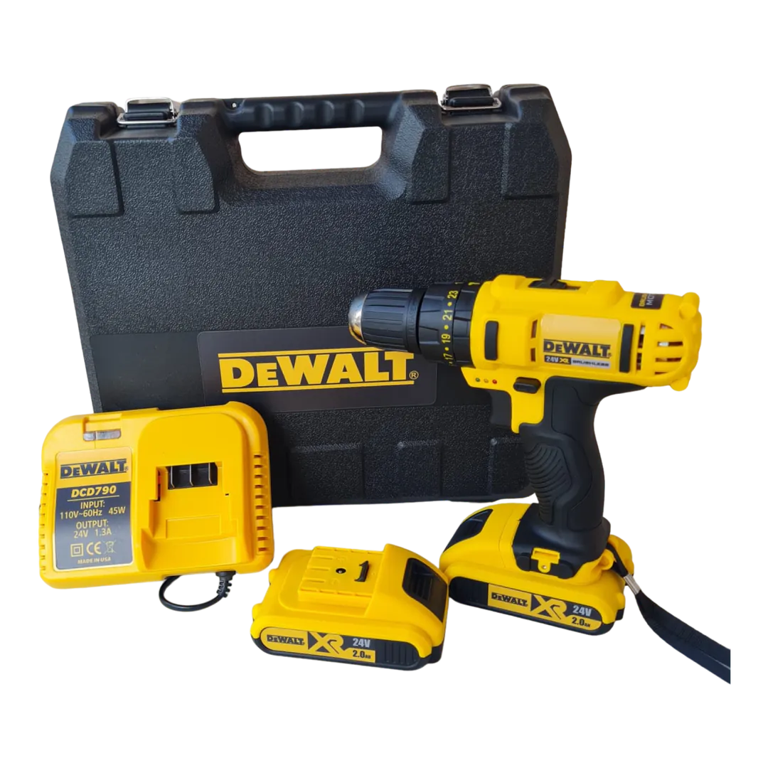 TALADRO DEWALT 24 VOLTIOS CON PERCUTOR: ¡Potencia y Durabilidad en tus Manos! - TALADRO 24 VOLTIOS DEWALT MANDRIL 3/8