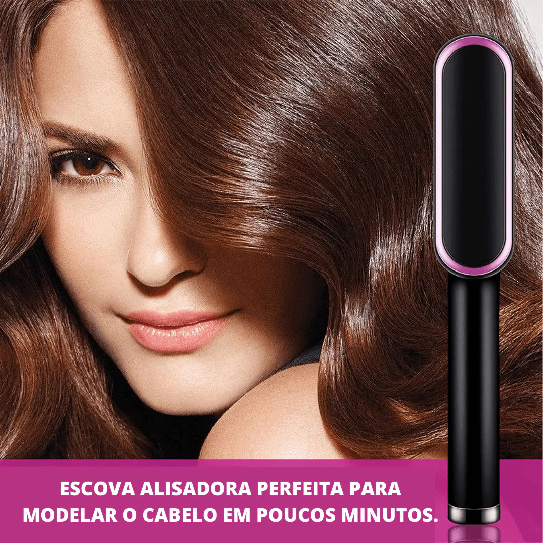 Cepillo Plancha Peine Iónico Alisador: ¡Pelo Liso y Brillante en Minutos! - Cepillo Plancha Peine Iónico Alisador