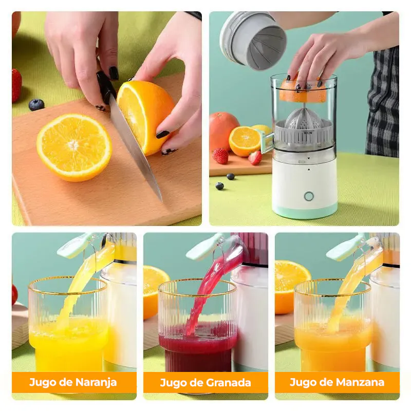 Exprimidor Eléctrico Recargable: ¡Disfruta de Jugos Frescos en Cualquier Lugar! - Exprimidor electrico recargable