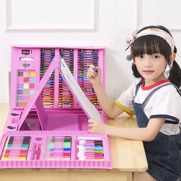 Set de Arte para Niños Maleta 208 Piezas: ¡Despierta la Creatividad! - Set De Arte niños Maleta 208 Piezas