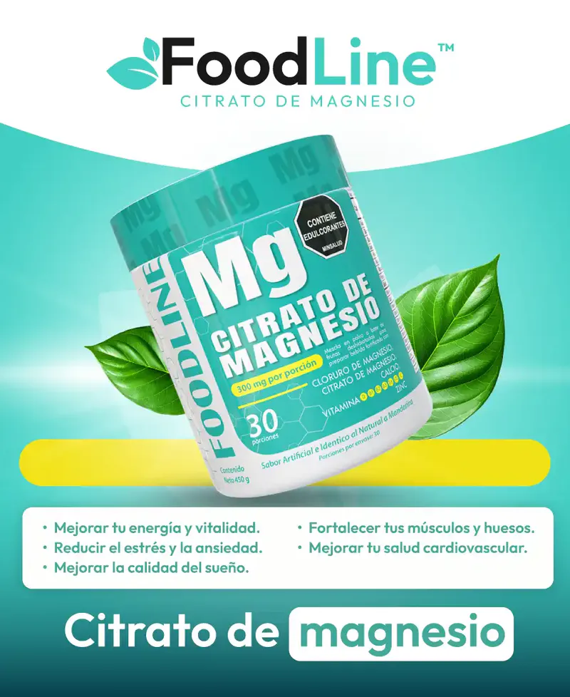 Citrato de Magnesio FOODLINE: Tu Aliado para un Sueño Reparador y Menos Estrés