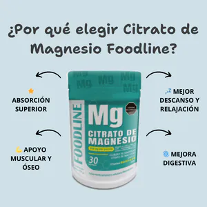 Citrato de Magnesio FOODLINE: Tu Aliado para un Sueño Reparador y Menos Estrés - Citrato de Magnesio FOODLINE x 450g