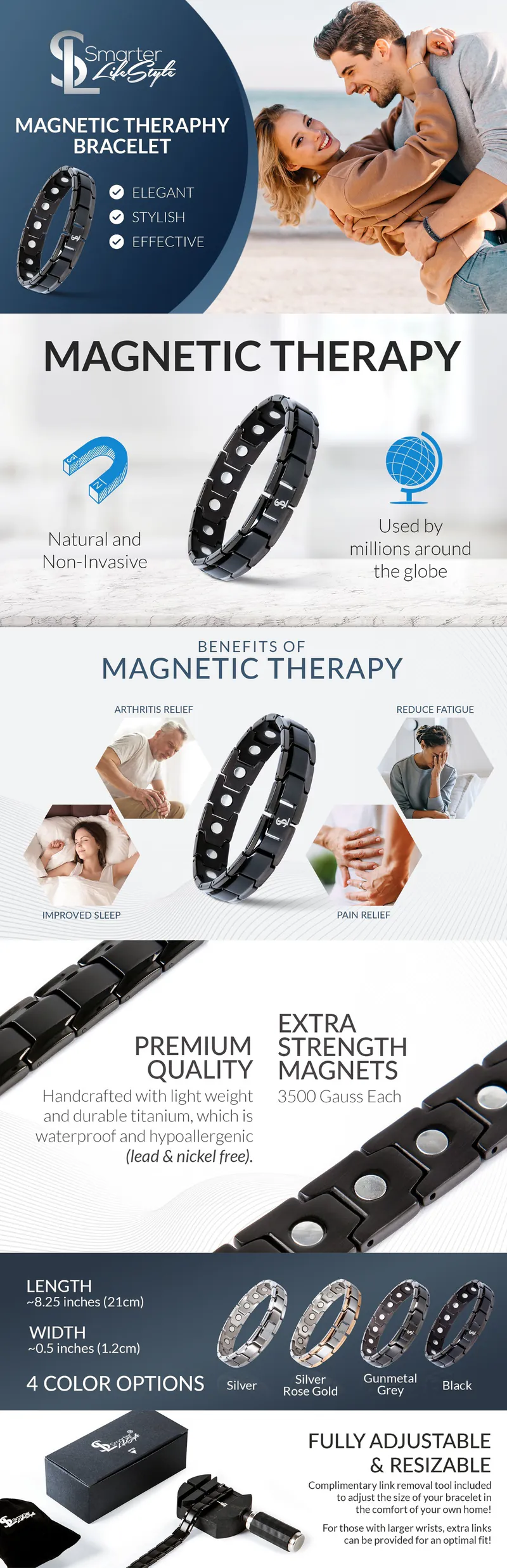 Pulsera Magnética para Perder Peso: Elegancia y Bienestar