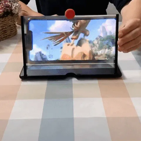 Amplificador de Pantalla para Móvil: Disfruta de una Experiencia Cinematográfica en Cualquier Lugar - Amplificador negro Imagen Lupa Pantalla