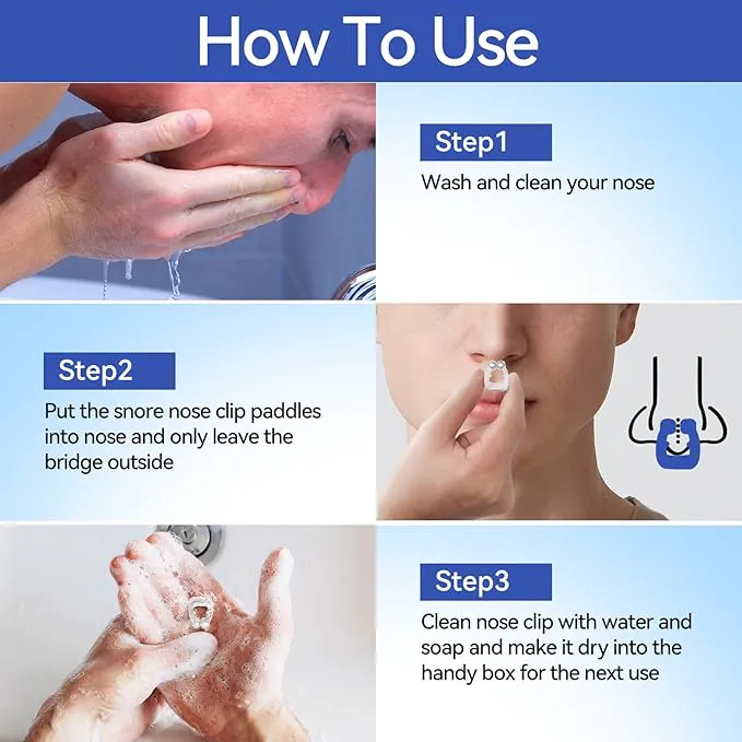 CLIP NASAL ANTIRRONQUIDO X 2: Duerme sin interrupciones - CLIP NASAL ANTIRRONQUIDO X 2