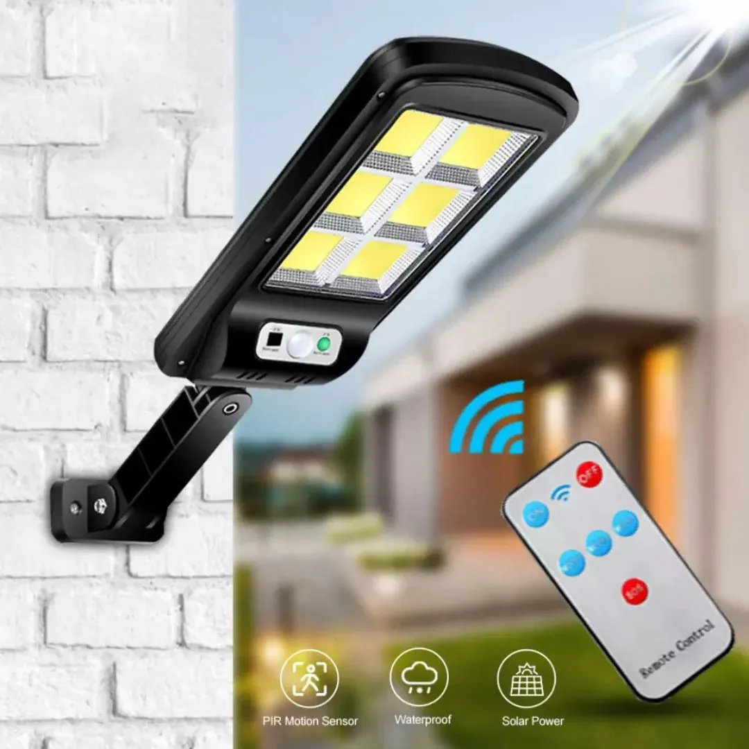 Lámpara Solar con Sensor + Control: Iluminación Inteligente para Exteriores - Lampara solar con sensor + Control