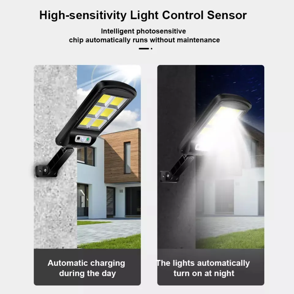 Lámpara Solar con Sensor + Control: Iluminación Inteligente para Exteriores - Lampara solar con sensor + Control
