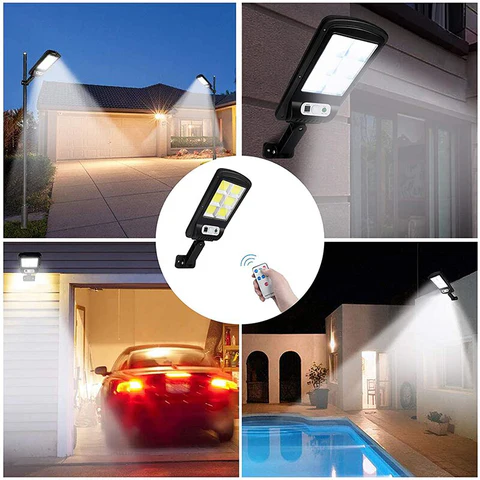 Lámpara Solar con Sensor + Control: Iluminación Inteligente para Exteriores