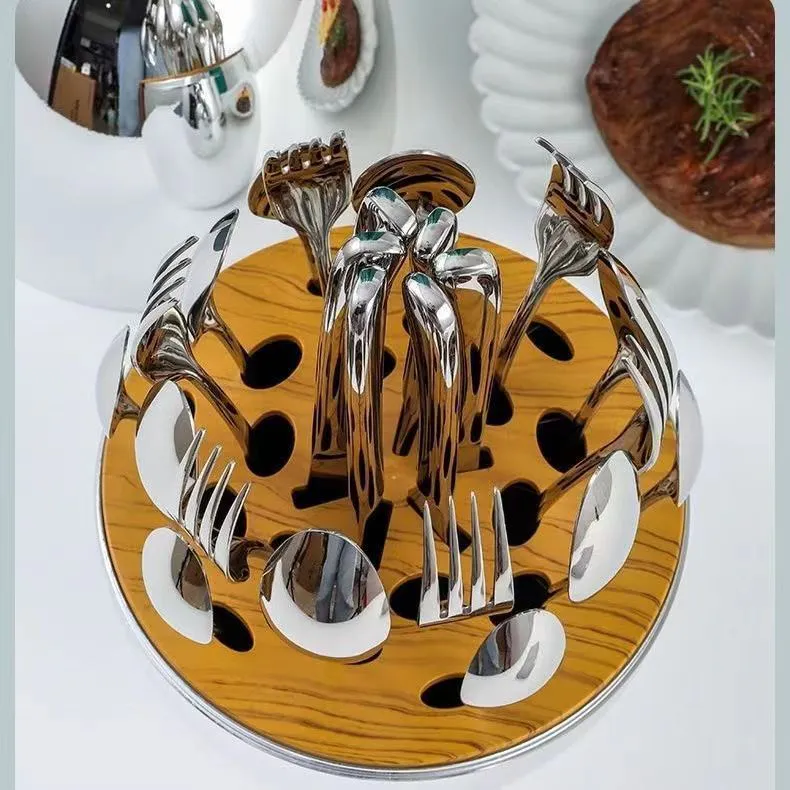 Juego de Cubiertos de 24 Piezas Base Huevo: Elegancia y Estilo en tu Mesa - Juego Cubiertos De 24 Piezas Base huevo