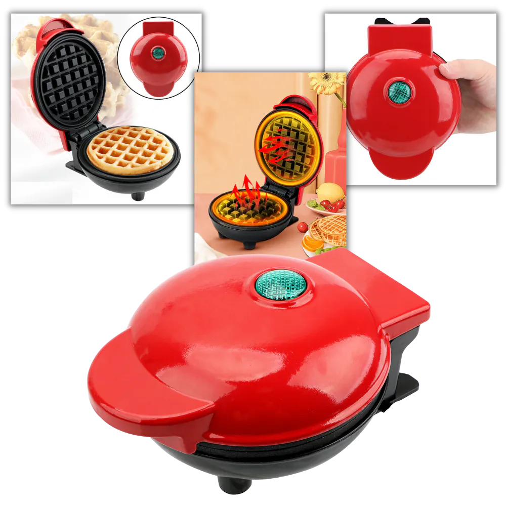 Waflera Mini Eléctrica Personal: ¡Crea Delicias en Minutos! - Mini waflera Eléctrica