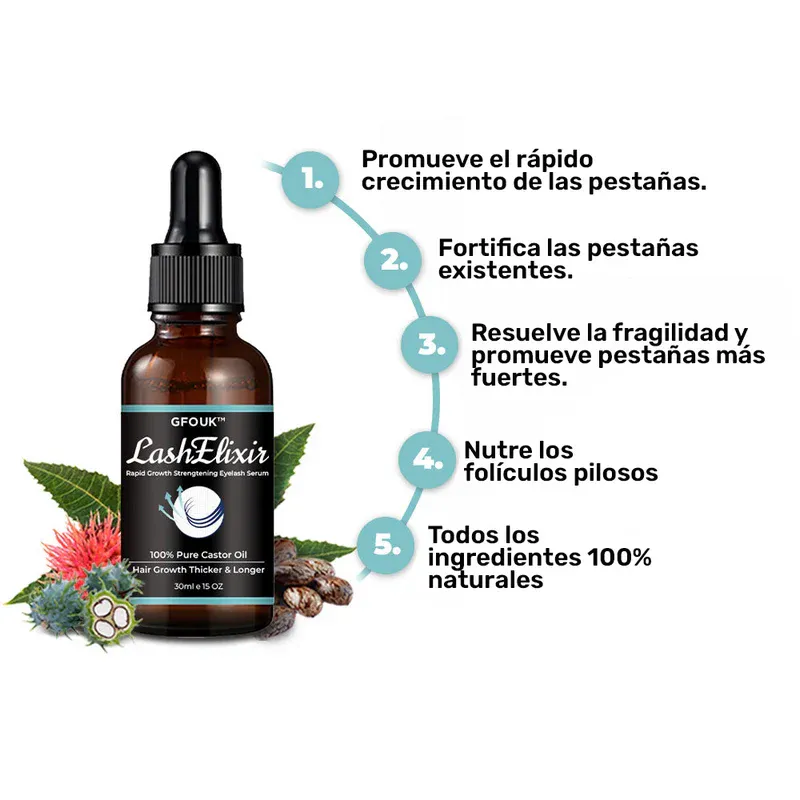 LashElixir Suero para Pestañas: ¡Logra Pestañas Más Largas, Gruesas y Seductoras! - LashElixir Suero para pestañas