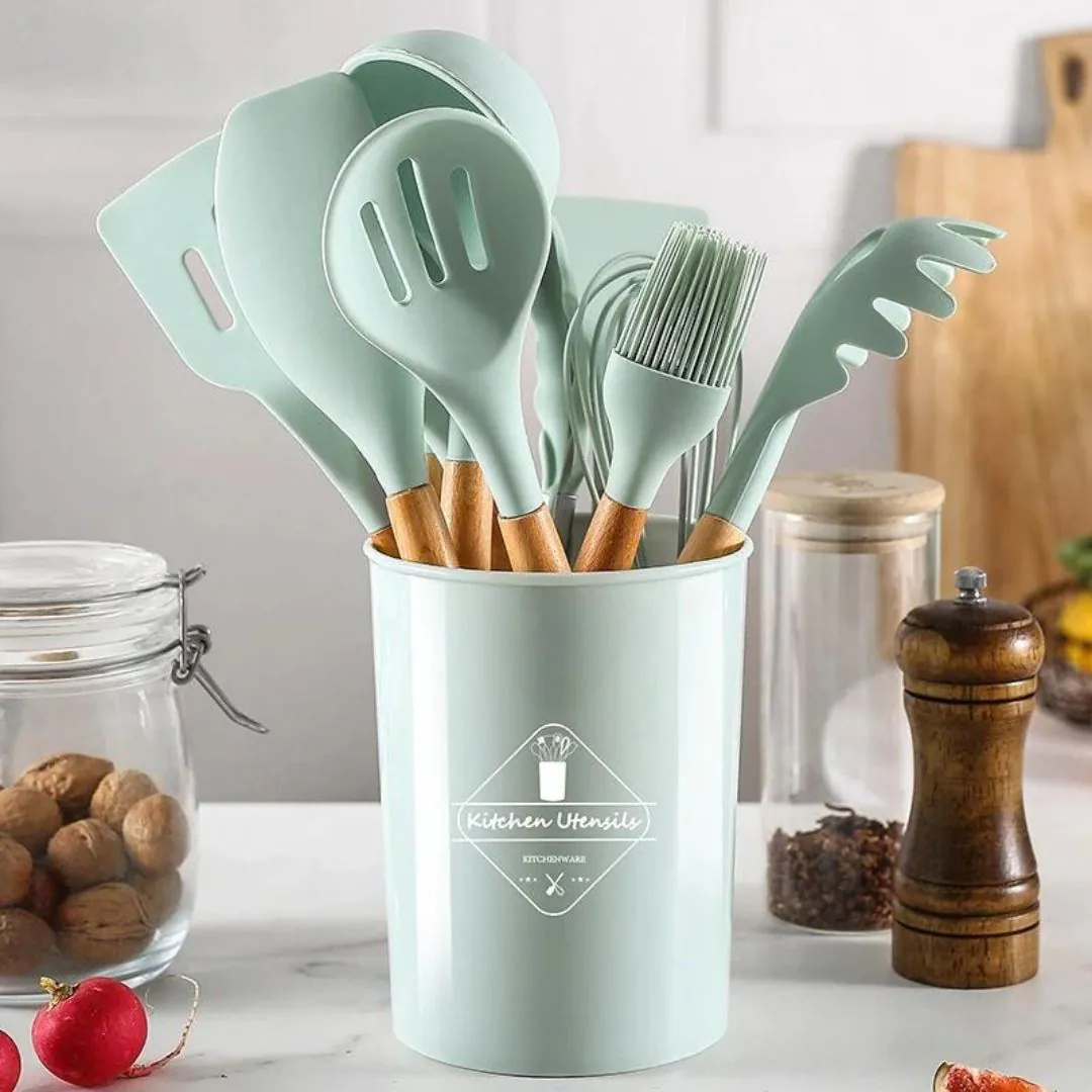 Set de Utensilios de Cocina de Silicona: ¡El Complemento Perfecto para tu Cocina! - Set Utensilios Cocina En Silicona 19pcs