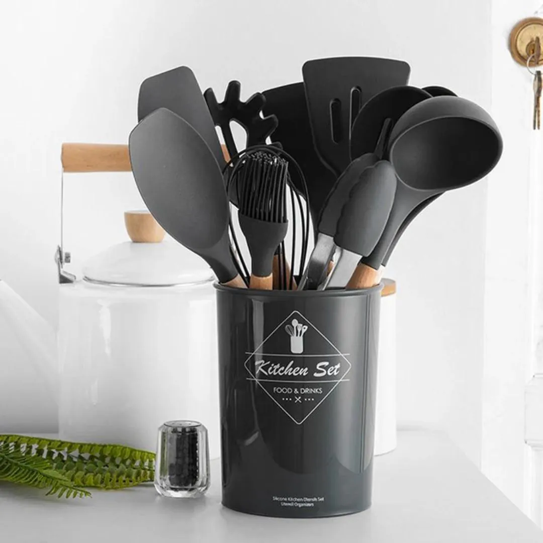 Set de Utensilios de Cocina de Silicona: ¡El Complemento Perfecto para tu Cocina! - Set Utensilios Cocina En Silicona 19pcs