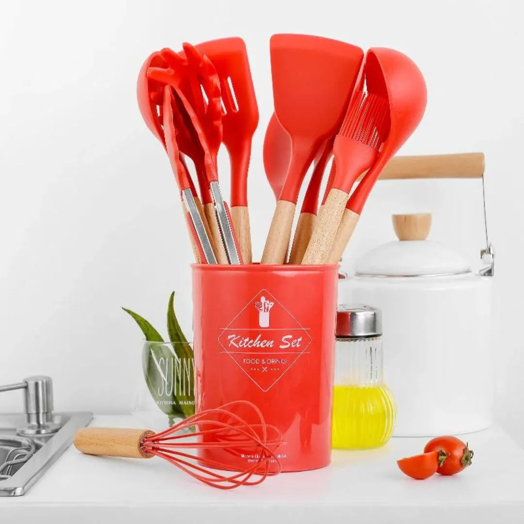 Set de Utensilios de Cocina de Silicona: ¡El Complemento Perfecto para tu Cocina! - Set Utensilios Cocina En Silicona 19pcs