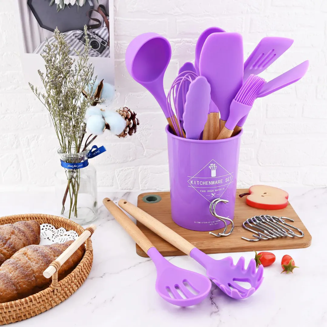 Set de Utensilios de Cocina de Silicona: ¡El Complemento Perfecto para tu Cocina! - Set Utensilios Cocina En Silicona 19pcs