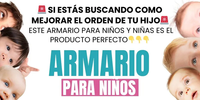 Armario Infantil Organizador de Ropa y Juguetes