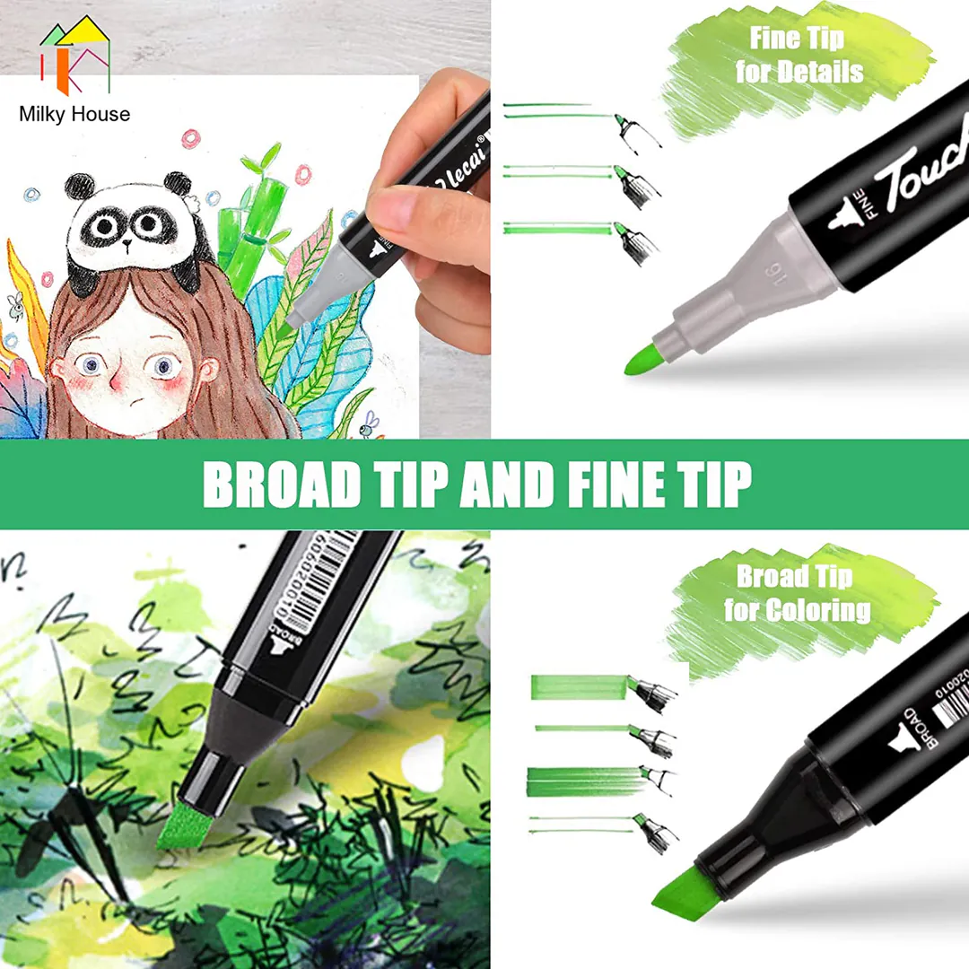 Marcadores de Doble Punta: ¡El Kit Completo para Dar Rienda Suelta a tu Creatividad! - Marcadores Doble Punta Kit X 120 Und