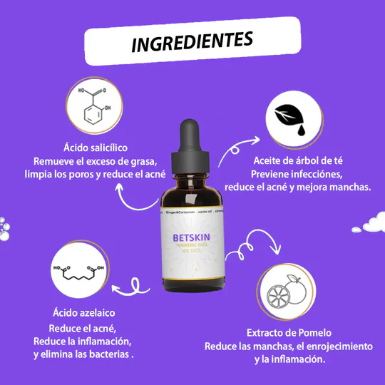 Suero Correcto de Manchas BETSKIN: Despierta la Piel Radiante que Siempre Has Soñado - Exfoliante para Manchas Oscuras